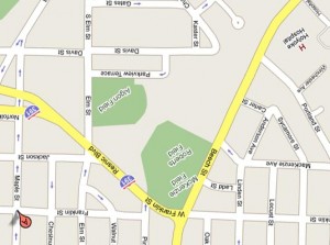 Area of Proposed Park Via Google, 2009