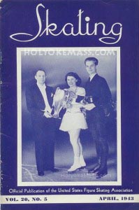Doris Schubach and Walter Noffke, Cover of Skating Magazine, 1943