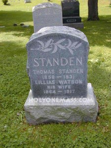 Tombstone of Thomas Standen-Lilias Watson