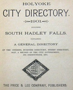 Holyoke City Directory, 1901 title page