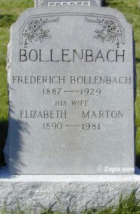 Bollenbach - Marton Tombstone