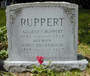 August & Marie Ruppert Tombstone
