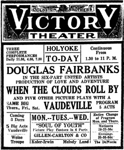 Victory Theater, January 9, 1921