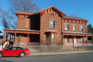 Ewing House in current location, 54-56 Clinton St., Holyoke