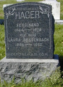 Hager Tombstone, Forestdale Cemetery