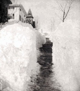 Stereoscopic View, New Britain, CT, Blizzard of 1888
