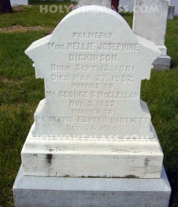 Nellie (Dickinson) McClelland Hartnett, Tombstone, Side 2