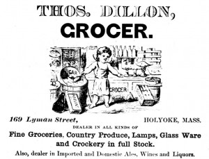1882 Ad, Thomas Dillon, Grocer