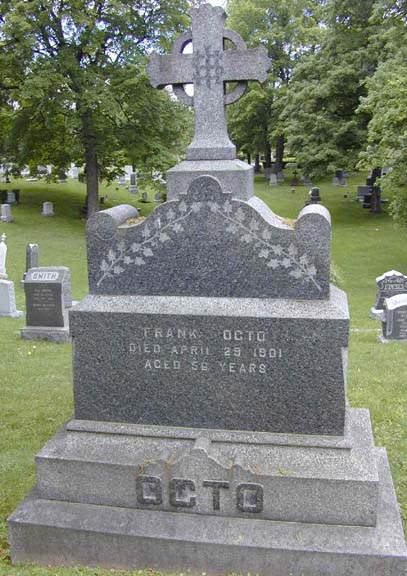 Frank Octo, died 29 Aptil 1901