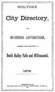 Holyoke City Directory 1876
