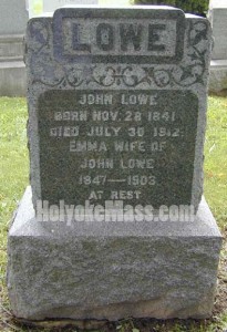 Lowe Tombstone, Forestdale Cemetery